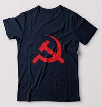 Load image into Gallery viewer, Communist party T-Shirt for Men-S(38 Inches)-Navy Blue-Ektarfa.online
