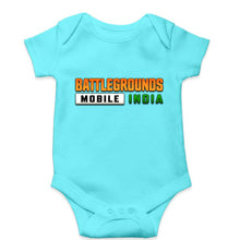 Load image into Gallery viewer, Battlegrounds Mobile India (BGMI) Kids Romper For Baby Boy/Girl-0-5 Months(18 Inches)-Skyblue-Ektarfa.online
