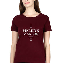 Load image into Gallery viewer, Marilyn Manson T-Shirt for Women-Maroon-Ektarfa.online
