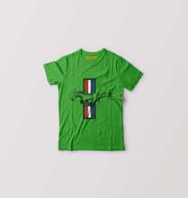 Load image into Gallery viewer, Ford Mustang Kids T-Shirt for Boy/Girl-Flag Green-Ektarfa.online
