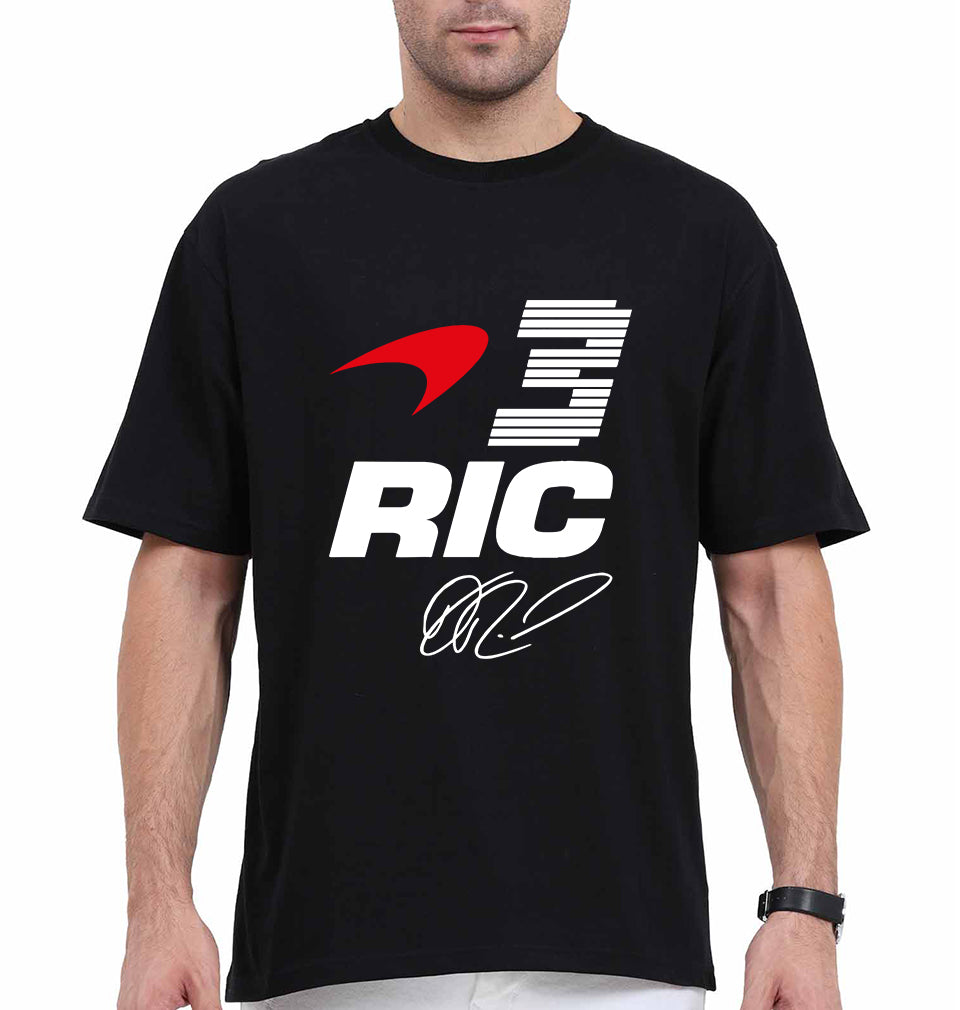 Daniel Ricciardo Oversized T-Shirt for Men-Black-Ektarfa.online