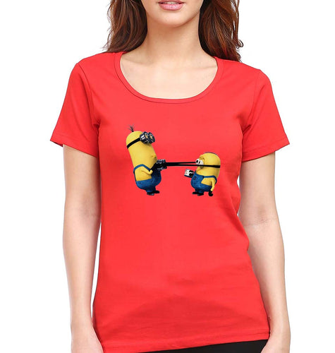 Minion T-Shirt for Women-Red-Ektarfa.online