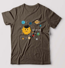 Load image into Gallery viewer, Solar System T-Shirt for Men-S(38 Inches)-Olive Green-Ektarfa.online
