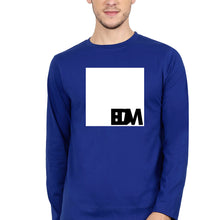 Load image into Gallery viewer, EDM Full Sleeves T-Shirt for Men-S(38 Inches)-Royal Blue-Ektarfa.online
