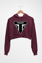 Load image into Gallery viewer, Triumph Crop HOODIE FOR WOMEN-Maroon-Ektarfa.online
