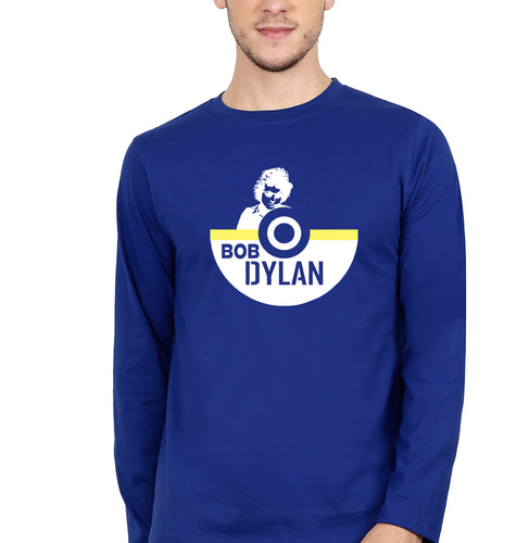 Bob Dylan Full Sleeves T-Shirt for Men-Royal Blue-Ektarfa.online