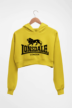 Load image into Gallery viewer, Lonsdale Crop HOODIE FOR WOMEN-Mustard Yellow-Ektarfa.online
