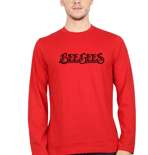 Bee Gees Full Sleeves T-Shirt for Men-Red-Ektarfa.online