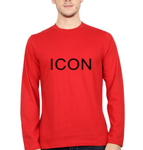 Load image into Gallery viewer, ICON Full Sleeves T-Shirt for Men-Red-Ektarfa.online
