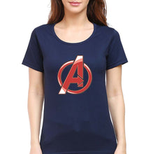 Load image into Gallery viewer, Avengers T-Shirt for Women-XS(32 Inches)-Navy Blue-Ektarfa.online
