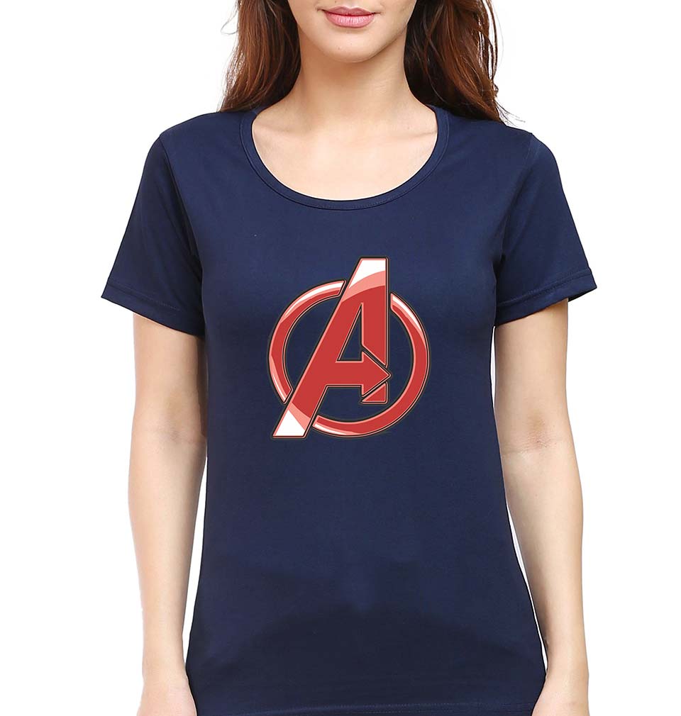 Avengers T-Shirt for Women-XS(32 Inches)-Navy Blue-Ektarfa.online