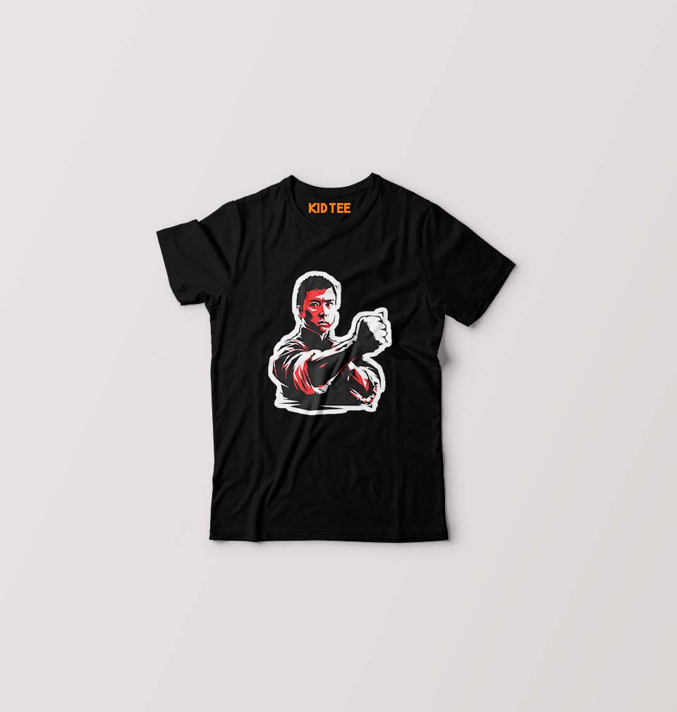 IP Man Kids T-Shirt for Boy/Girl-Black-Ektarfa.online