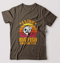 Load image into Gallery viewer, Fishing T-Shirt for Men-Olive Green-Ektarfa.online
