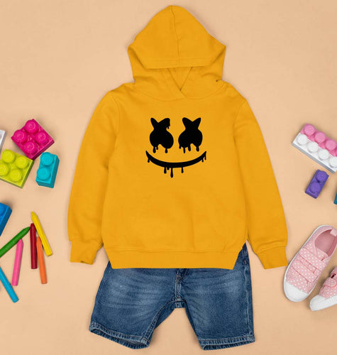 Marshmello Kids Hoodie for Boy/Girl-Mustard Yellow-Ektarfa.online