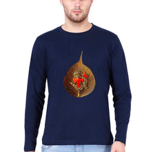 Load image into Gallery viewer, Ganpati Full Sleeves T-Shirt for Men-Navy Blue-Ektarfa.online
