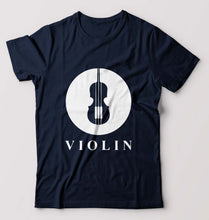 Load image into Gallery viewer, Violin T-Shirt for Men-Navy Blue-Ektarfa.online
