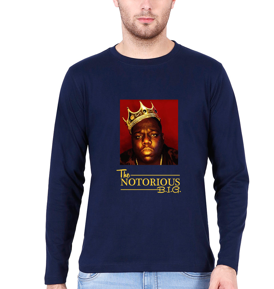 The Notorious Big Full Sleeves T-Shirt for Men-Grey Melange-Ektarfa.online