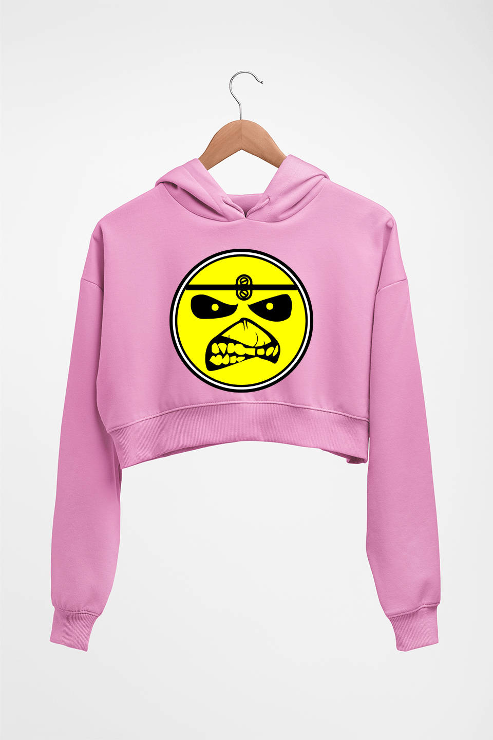 Iron Maiden Crop HOODIE FOR WOMEN-Light Baby Pink-Ektarfa.online