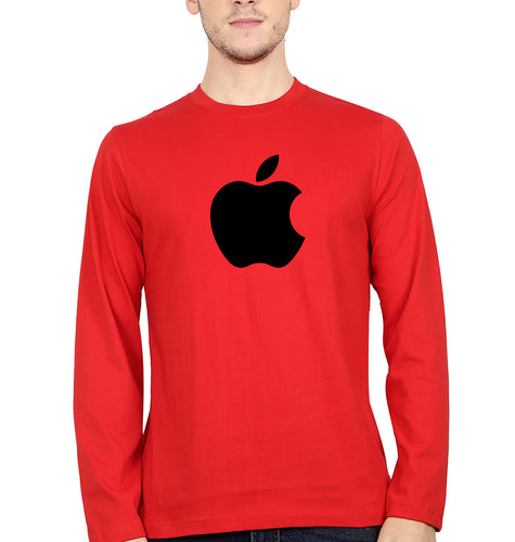 Apple Full Sleeves T-Shirt for Men-Red-Ektarfa.online