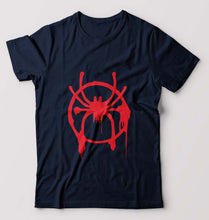 Load image into Gallery viewer, Spiderman Superhero T-Shirt for Men-S(38 Inches)-Navy Blue-Ektarfa.online
