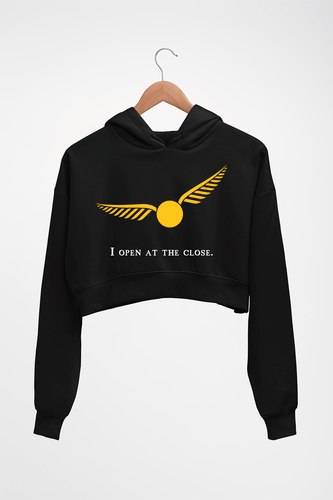Harry Potter Crop HOODIE FOR WOMEN-Black-Ektarfa.online