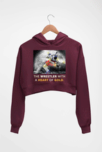 Load image into Gallery viewer, Yogeshwar Dutt Crop HOODIE FOR WOMEN-Maroon-Ektarfa.online
