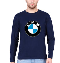 Load image into Gallery viewer, BMW Full Sleeves T-Shirt for Men-Navy Blue-Ektarfa.online
