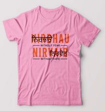 Load image into Gallery viewer, Nirbhau Nirvair T-Shirt for Men-S(38 Inches)-Light Baby Pink-Ektarfa.online
