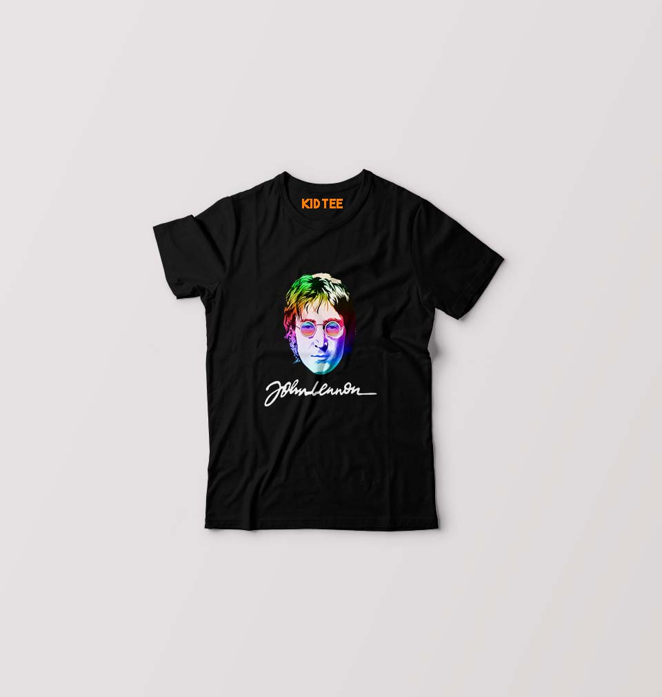 John Lennon Kids T-Shirt for Boy/Girl-Black-Ektarfa.online