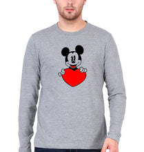 Load image into Gallery viewer, Mickey Mouse Full Sleeves T-Shirt for Men-Grey Melange-Ektarfa.online
