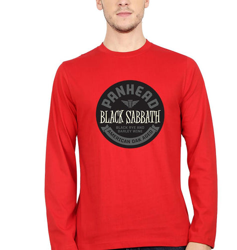 Black Sabbath Full Sleeves T-Shirt for Men-Red-Ektarfa.online