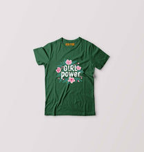 Load image into Gallery viewer, Feminist Girl Power Kids T-Shirt for Boy/Girl-0-1 Year(20 Inches)-Dark Green-Ektarfa.online
