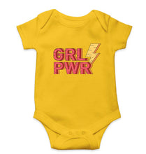 Load image into Gallery viewer, Feminist Girl Power Kids Romper For Baby Boy/Girl-0-5 Months(18 Inches)-Yellow-Ektarfa.online
