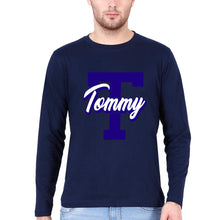 Load image into Gallery viewer, Varsity Tommy Full Sleeves T-Shirt for Men-Navy Blue-Ektarfa.online
