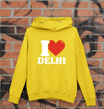 Load image into Gallery viewer, I Love Delhi Unisex Hoodie for Men/Women-Mustard Yellow-Ektarfa.online
