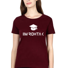 Load image into Gallery viewer, IIM Rohtak T-Shirt for Women-XS(32 Inches)-Maroon-Ektarfa.online
