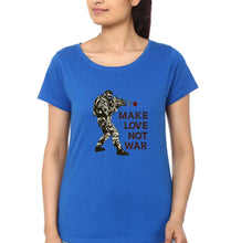 Load image into Gallery viewer, Guns N&#39; Roses Make Love Not War T-Shirt for Women-XS(32 Inches)-Royal Blue-Ektarfa.online
