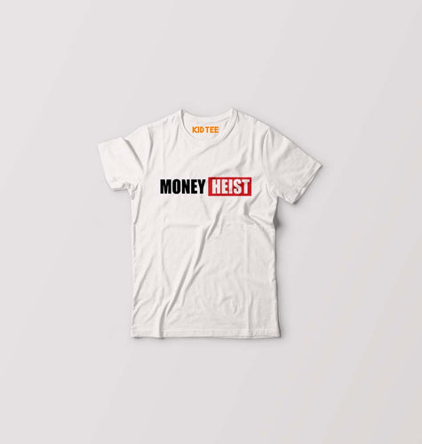 Money Heist Kids T-Shirt for Boy/Girl-White-Ektarfa.online