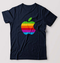 Load image into Gallery viewer, Apple T-Shirt for Men-S(38 Inches)-Navy Blue-Ektarfa.online
