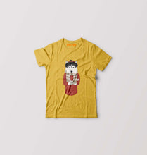 Load image into Gallery viewer, Hipster Wolf Kids T-Shirt for Boy/Girl-Golden Yellow-Ektarfa.online
