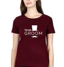 Load image into Gallery viewer, Team Groom T-Shirt for Women-Maroon-Ektarfa.online

