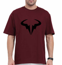 Load image into Gallery viewer, Rafael Nadal (RAFA) Oversized T-Shirt for Men-Maroon-Ektarfa.online
