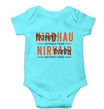 Load image into Gallery viewer, Nirbhau Nirvair Kids Romper For Baby Boy/Girl-0-5 Months(18 Inches)-Sky Blue-Ektarfa.online
