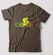 Load image into Gallery viewer, Cycling Good T-Shirt for Men-Olive Green-Ektarfa.online
