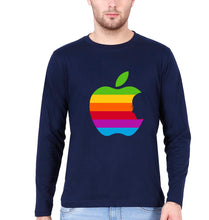 Load image into Gallery viewer, Steve Jobs Apple Full Sleeves T-Shirt for Men-Navy Blue-Ektarfa.online
