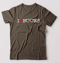 Load image into Gallery viewer, Love Books T-Shirt for Men-Olive Green-Ektarfa.online
