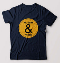 Load image into Gallery viewer, Muslim T-Shirt for Men-S(38 Inches)-Navy Blue-Ektarfa.online

