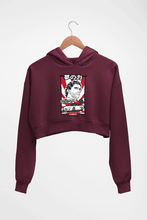 Load image into Gallery viewer, Ayrton Senna Crop HOODIE FOR WOMEN-Maroon-Ektarfa.online
