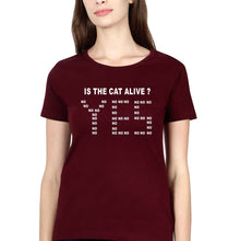 Load image into Gallery viewer, SCHRÖDINGER&#39;S CAT T-Shirt for Women-Maroon-Ektarfa.online
