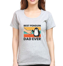 Load image into Gallery viewer, Penguin Dad T-Shirt for Women-Grey Melange-Ektarfa.online
